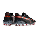 Chuteira Campo Puma King Ultimate FG Preta e Vermelha
