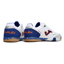 Chuteira Futsal Joma Top Flex 24 IC Branca, Azul e Laranja