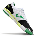 Chuteira Futsal Joma Top Flex Rebound IC Branca, Preta e Verde