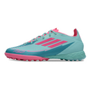 Chuteira Society Adidas F50 Elite TF Azul Claro e Rosa
