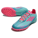Chuteira Society Adidas F50 Elite TF Azul Claro e Rosa