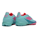 Chuteira Society Adidas F50 Elite TF Azul Claro e Rosa