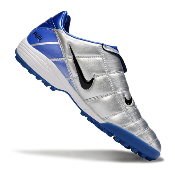 Chuteira Society Nike Air Zoom Total 90 III TF Cinza e Azul